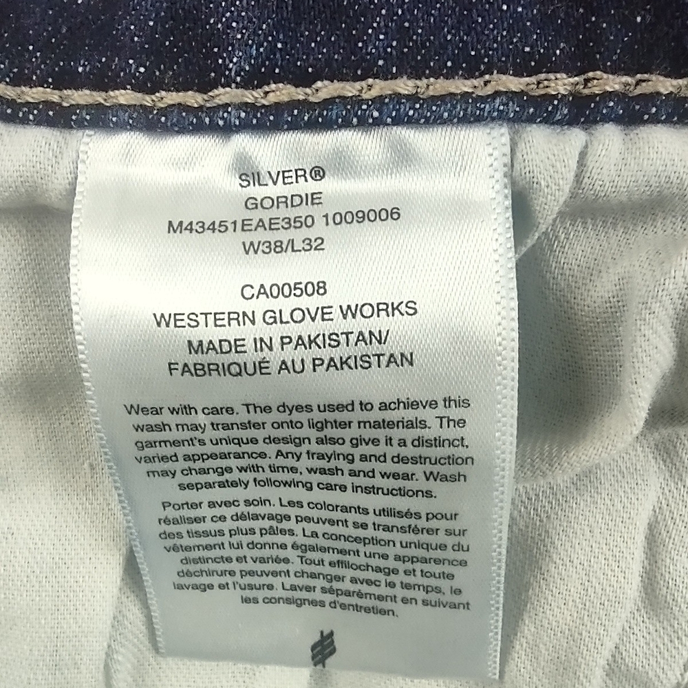 Silver Jeans Men's Gordie Size 38x31 Loose Straight Leg Med Wash Blue Denim - Picture 9 of 11